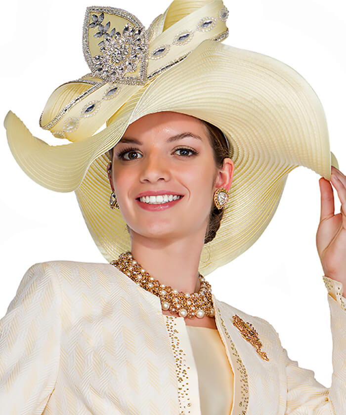 Champagne Italy Church Hat 6052 - Church Suits For Less