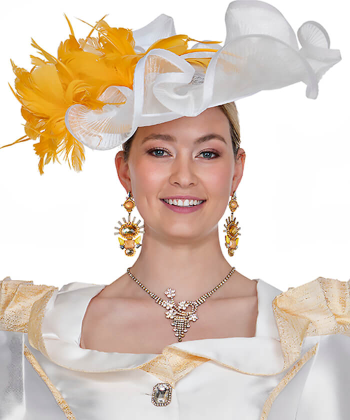 Champagne Italy Church Hat 5885 - Church Suits For Less