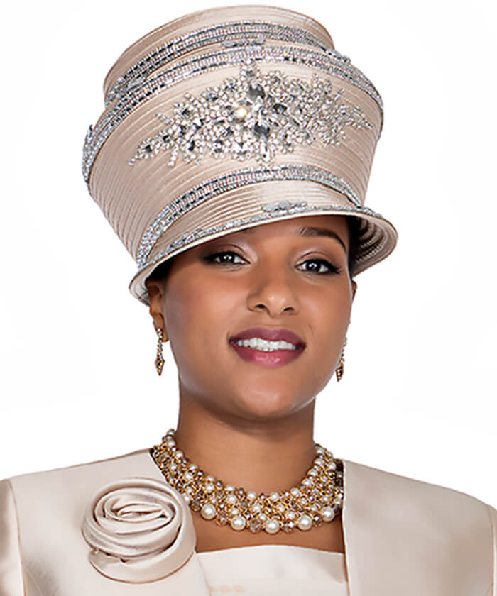 Champagne Italy Church Hat 6064 - Church Suits For Less