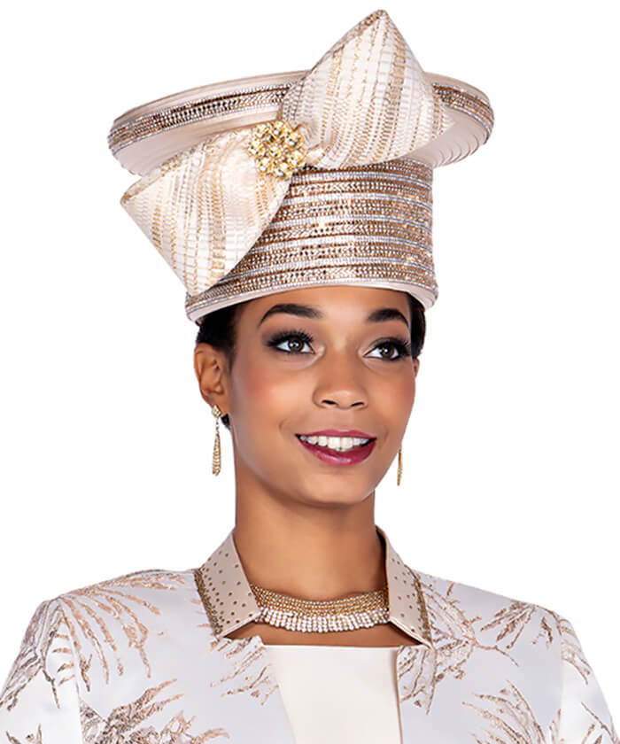 Champagne Italy Church Hat 5933 - Church Suits For Less