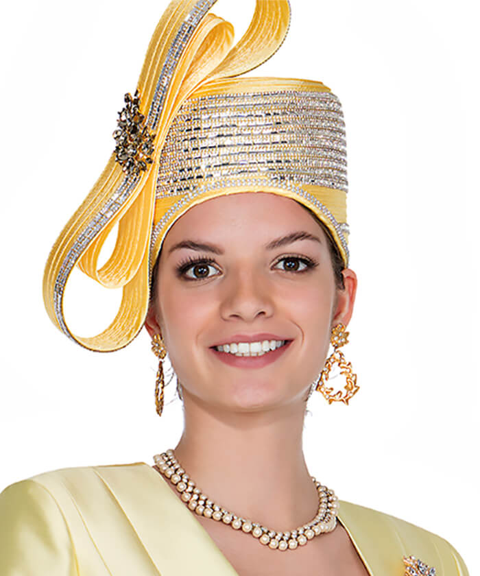 Champagne Italy Church Hat 6060 - Church Suits For Less